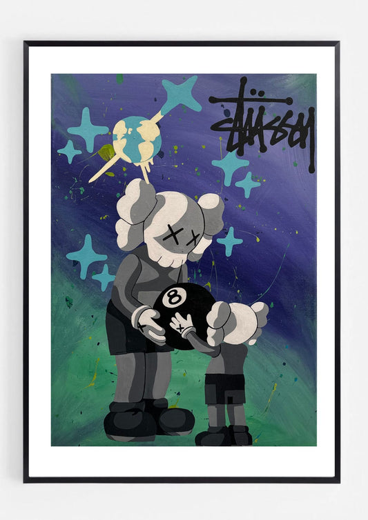 KAWS in Space print, A5